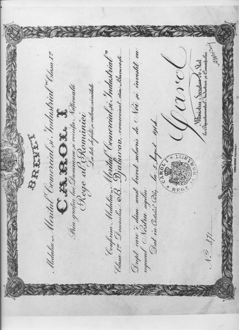 brevet 1914 Carol I 1