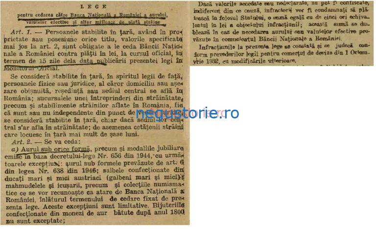 Legea 638_1946_aur