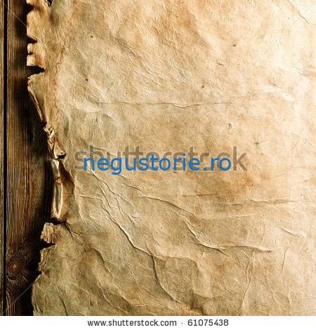stock photo old paper on brown wood board 61075438